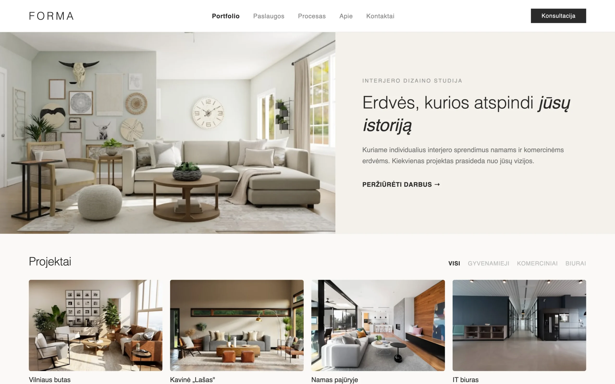 Interjero dizaino portfolio