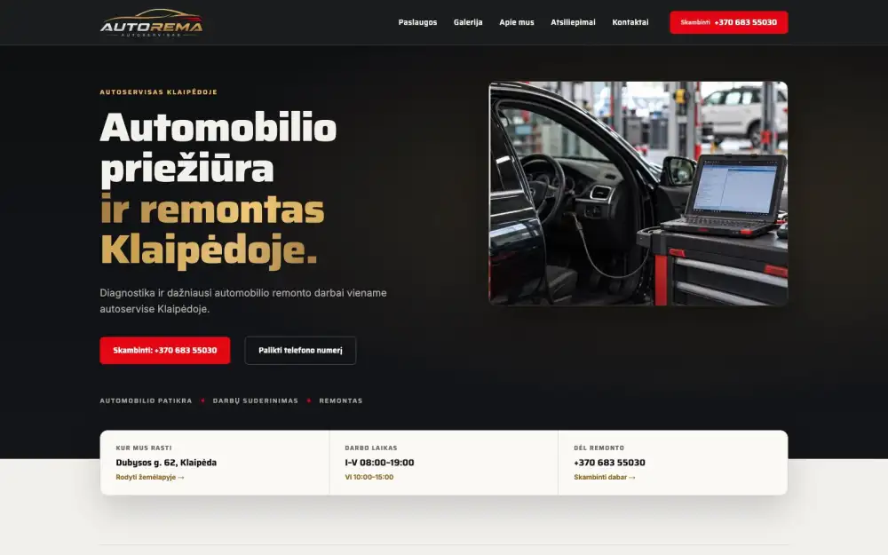 Autorema - autoserviso svetainė Klaipėdoje
